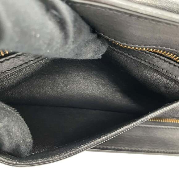 CELINE Trapeze Leather Suede Handbag Shoulder Bag Navy Gray Women's B4 - Picture 16 of 16